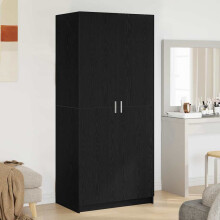vidaXL Kleiderschrank Schwarz Eichen-Optik 80 x 50,5 x 180 cm