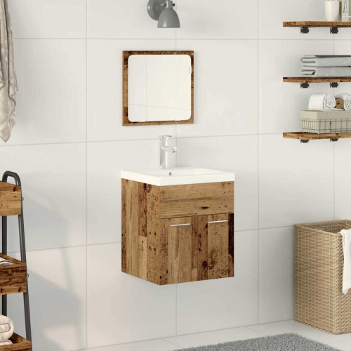 VidaXL vidaXL Badezimmermöbel-Set 3 Stk. Altholz Holzwerkstoff