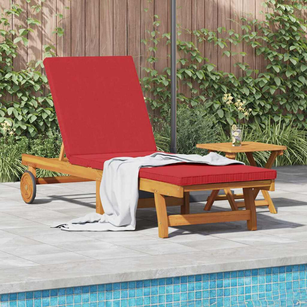 Vidaxl Sun Lounger Reclining 1-Person 2 Pcs Brown Solid Acacia Wood