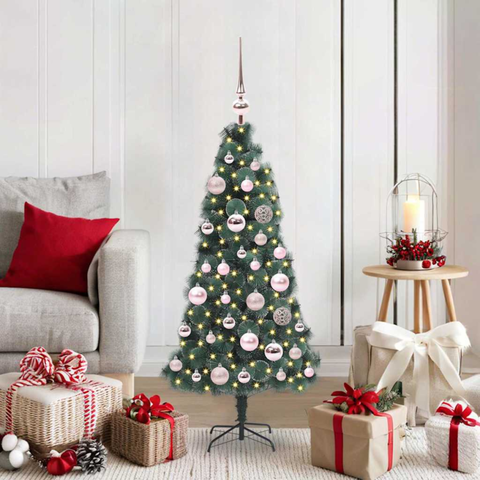 B&Q -  Artificial Pre-Lit Christmas Tree With Ball Set Green 120 Cm - Image 4