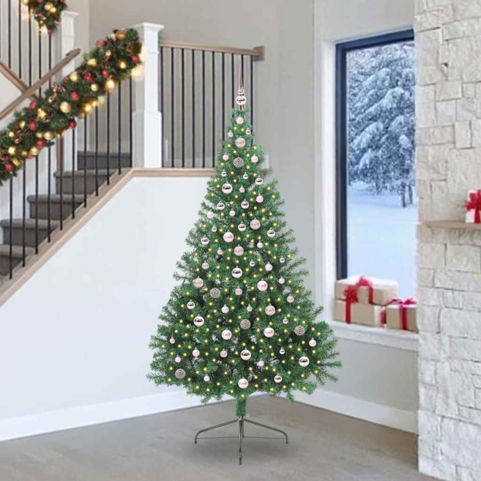 Vidaxl Artificial Pre-Lit Christmas Tree Green 240 Cm Pvc