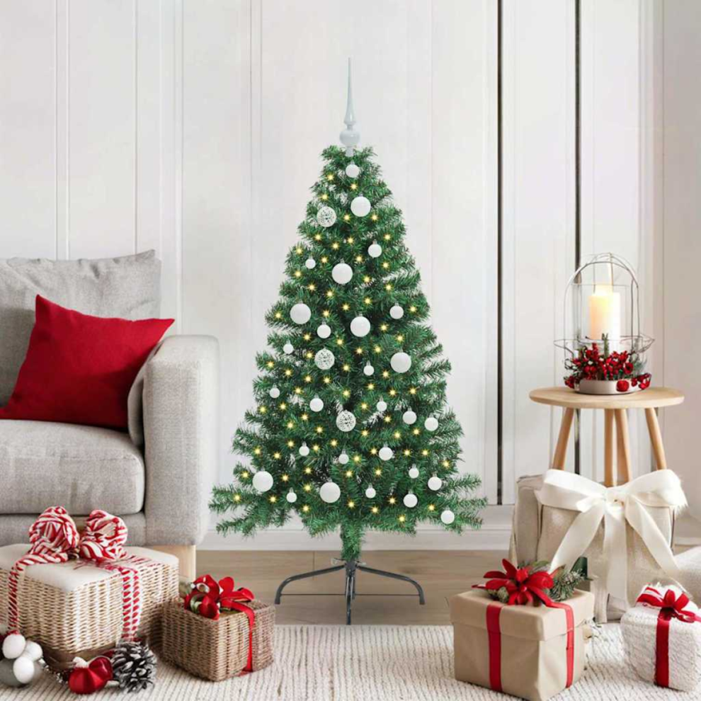 Vidaxl Artificial Pre-Lit Christmas Tree Green 120 Cm Pvc