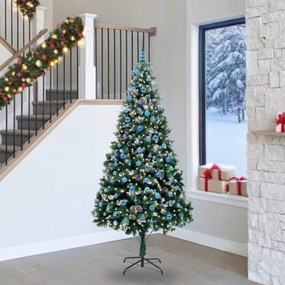 Vidaxl Artificial Christmas Tree With 300 Leds With Stand Green 240 Cm