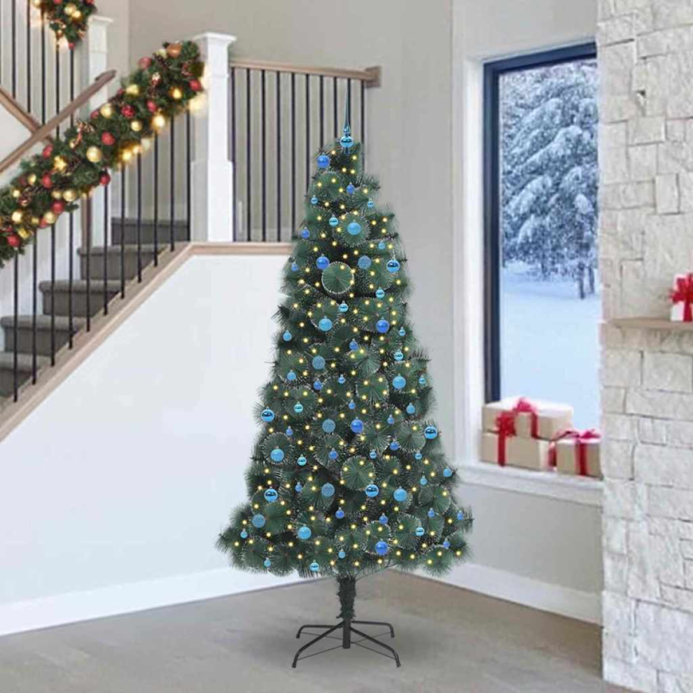 Vidaxl Artificial Pre-Lit Christmas Tree With Ball Set Green 240 Cm