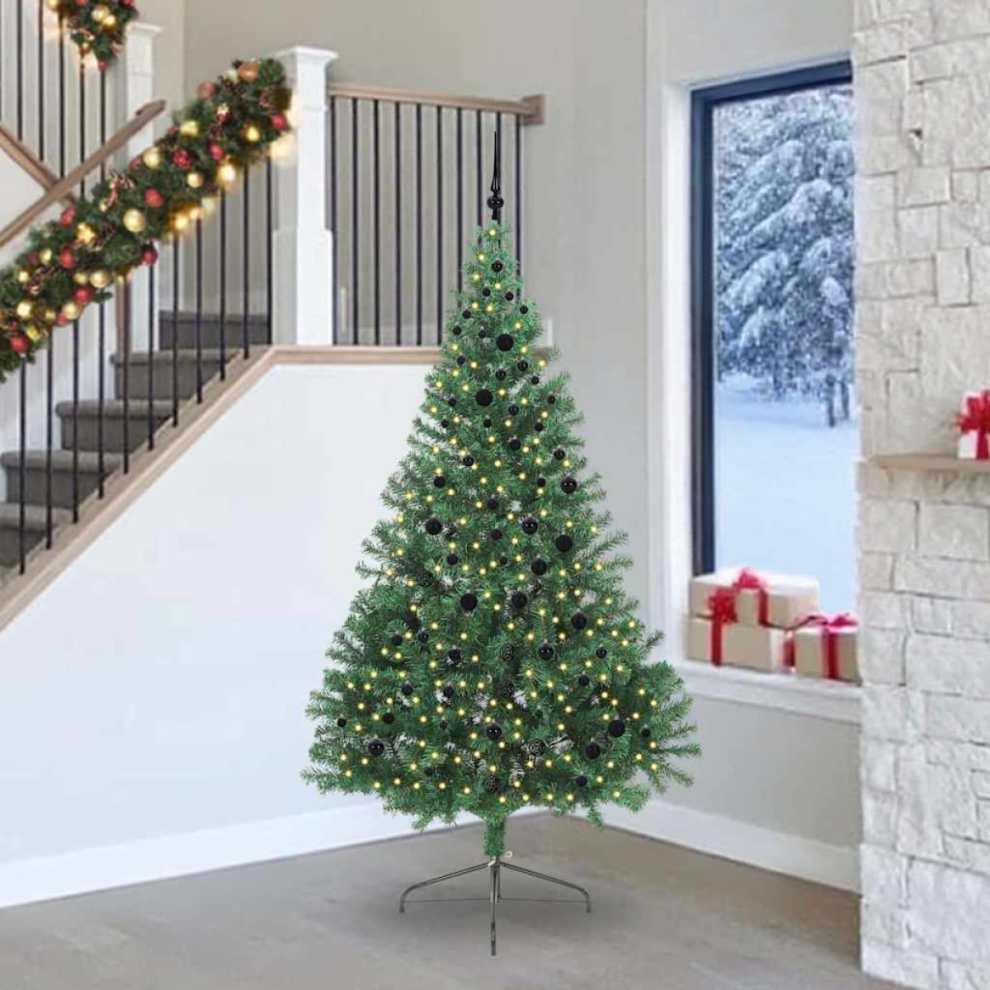 Vidaxl Artificial Pre-Lit Christmas Tree Green 240 Cm Pvc