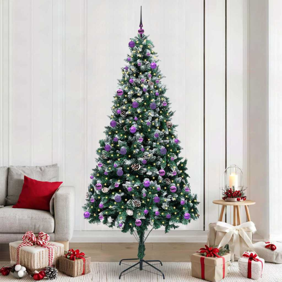 Vidaxl Artificial Christmas Tree With 300 Leds With Stand Green 240 Cm