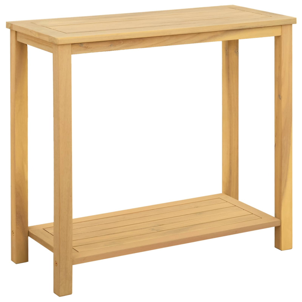 Vidaxl Garden Console Table With Storage Acacia 80 X 35 X 75 Cm Light