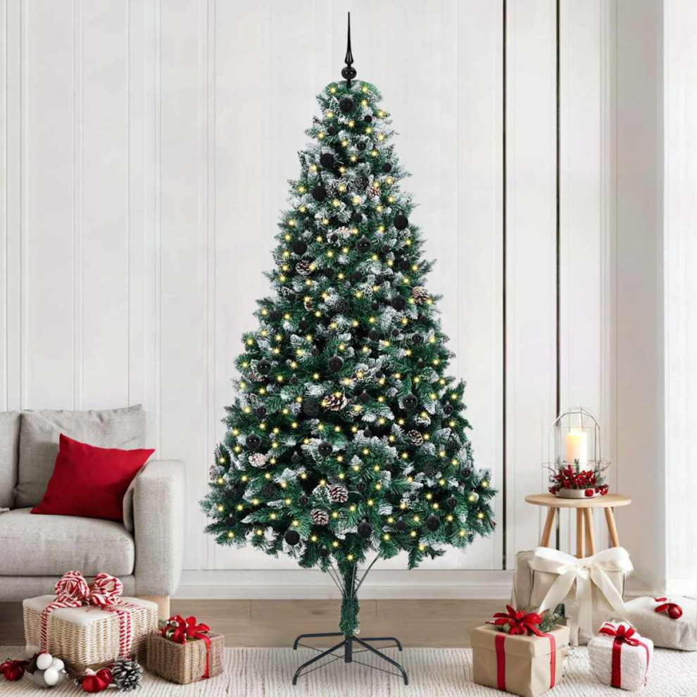 Vidaxl Artificial Christmas Tree With 300 Leds With Stand Green 240 Cm