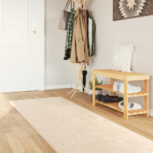 vidaXL Rug Runner MARSA Cream 80 x 450 cm Polyester and PVC