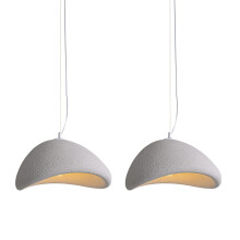 2X Creative Personalized Chandelier 40CM Indoor Ceiling Light E27 Retro Pendant Light Modern Grey Pendant Lights