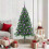 VidaXL vidaXL Artificial Pre-lit Christmas Tree Green 150 cm PVC 1