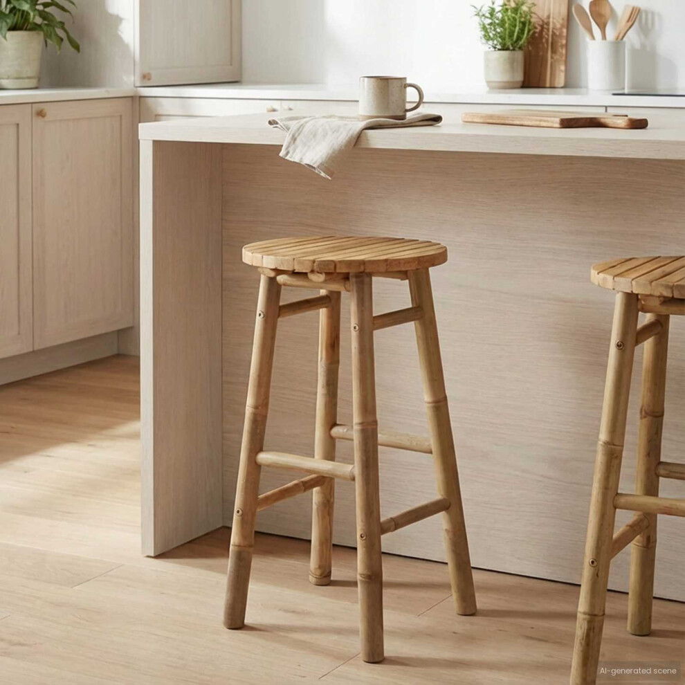 Vidaxl Garden Stool Natural Ã 38 X 68 Cm Bamboo
