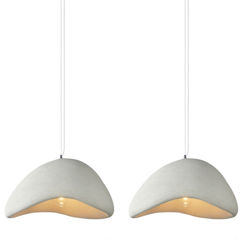 2X Creative Personalized Chandelier 40CM Indoor Ceiling Light E27 Retro Pendant Light Modern White Pendant Lights