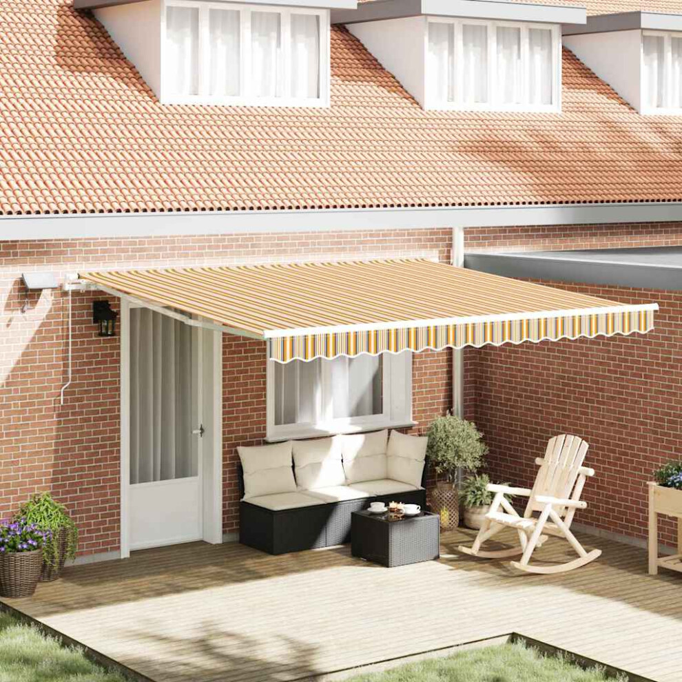 Vidaxl Retractable Awning Multicolour 400 X 300 Cm Fabric And Steel