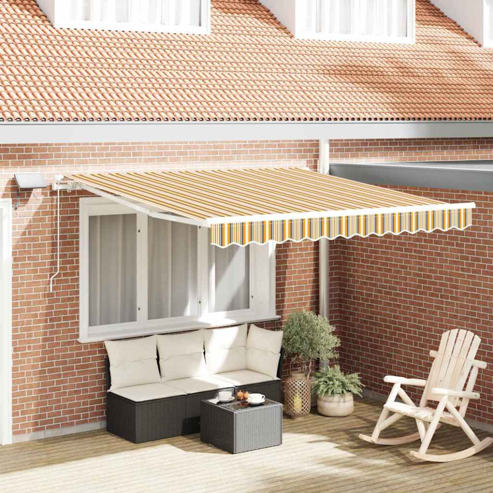 Vidaxl Retractable Awning With Manual 350 X 250 Cm Fabric
