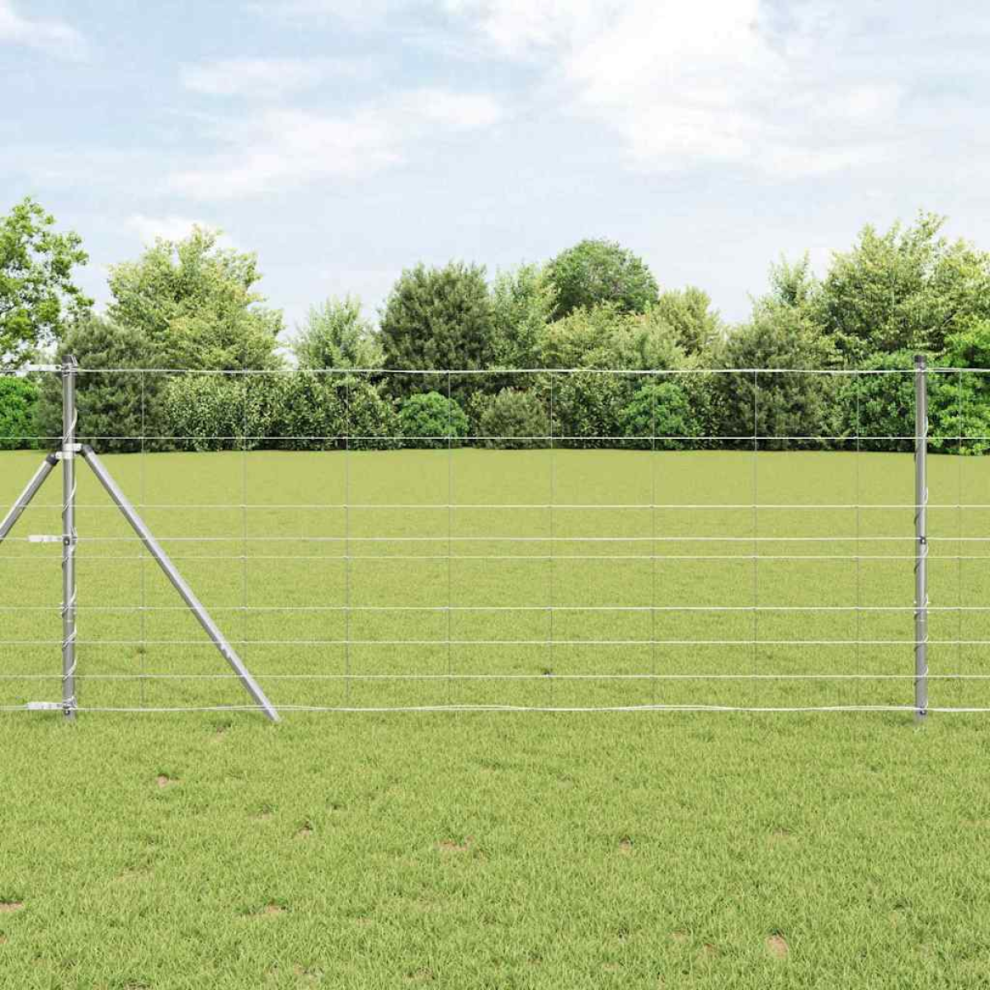Vidaxl Field Fence Silver