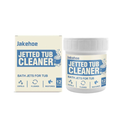 Jet Bathtub Cleaner Tablets Deep Cleaning Remove Stains Restore Shine Scale Dirt Remover 8 Pack