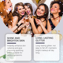 Highlighter Shimmer Spray, Natural Illuminating Glitter Mist for Face and Body, Long-Lasting Shine
