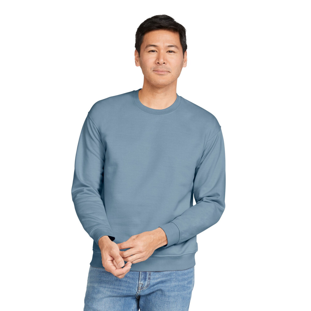Gildan (M, Stone ) Unisex Adult Softstyle Midweight Sweatshirt Blue