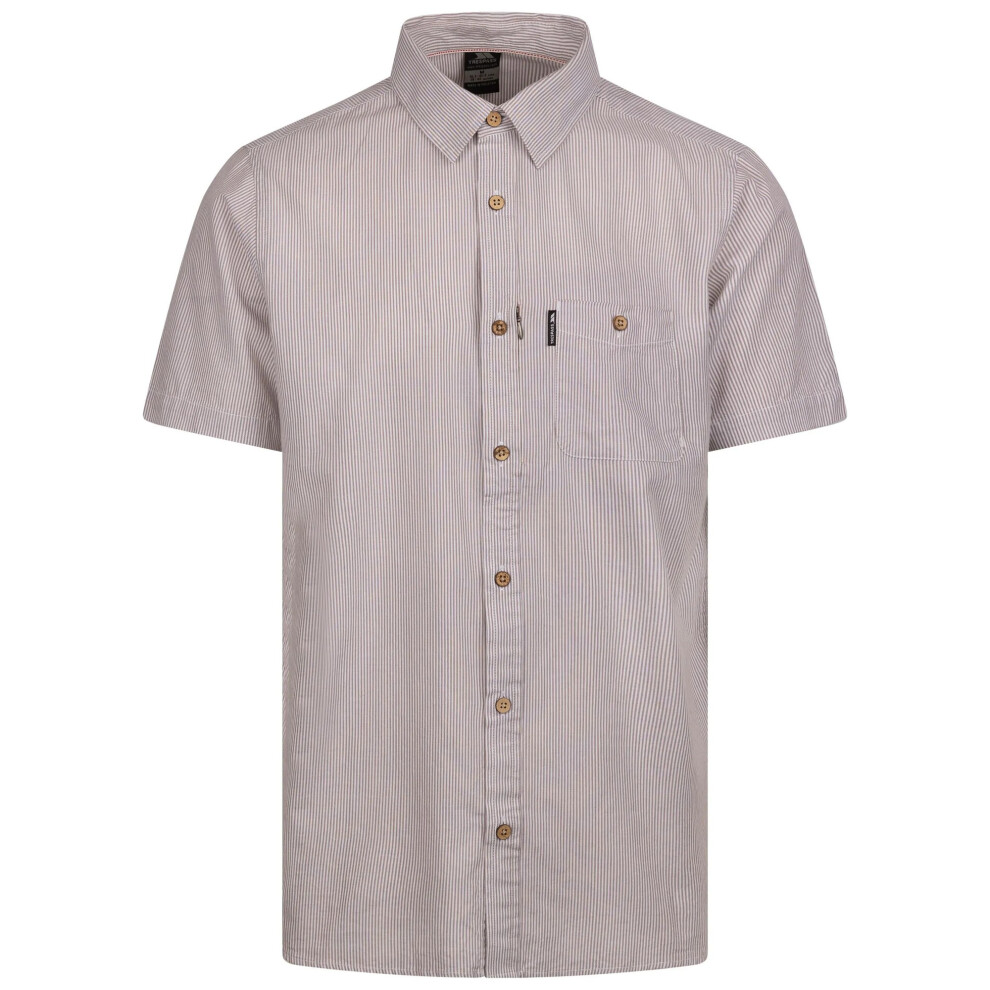 Trespass (3Xl, Oatmilk) Mens Slapton Striped Woven Shirt
