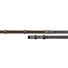 (54in, Havana) Velociti Lusso Continental Horse Rubber Reins
