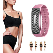 (Pink) Ultrasonic Body Shape Wristband, Magnetic Lymphatic Drainage Detox Bracelet, Smart Waterpoof Weight Loss Slim Fit Bracelet