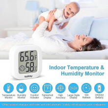 Indoor Thermometer 4pack, Humidity Gauge Meter Digital Hygrometer Room Thermometer for Home, Hight Accurate Temperature And Humidity Monitor for Green