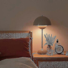 Mushroom Flower Bud Touch Lamp Outdoor Rechargeable Led Table Lamp Desk Night Lights for Bedroom Din