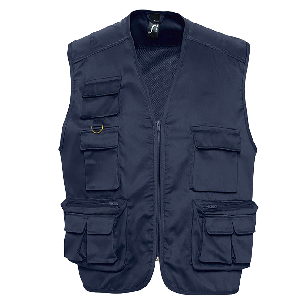(M, Navy) Sols Wild Unisex Full Zip Waistcoat Bodywarmer Jacket 5054171372317