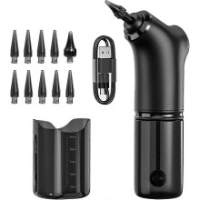Earwax Remover, Electric Ear Cleaner with 4 Pressure Settings, Ear Wash for Home Use with 10 Interchangeable Tips, Ear Watering Cleaner Tool, Ear Clea
