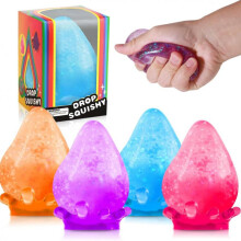 (blue) Dreamy Drop Maltose Squishy Toy Stress Relief - Creative Slow-Rebound Decompression Toy - Soft Reusable - Cute Candy Shape - 3-Pack