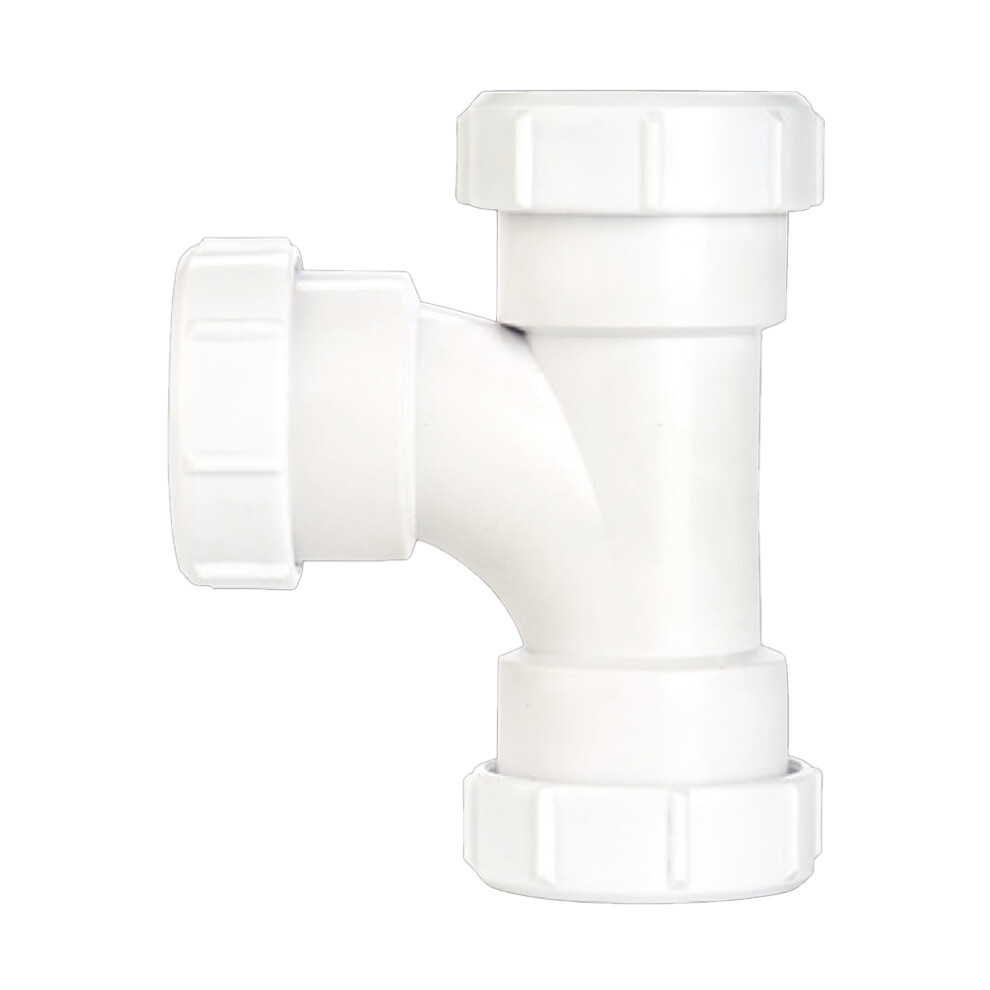 (40Mm, White) Securplumb Compression Swept Tee 5063884362331