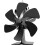 Fireplace fan, black 1
