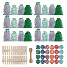 Bolsa de dulces para calendario de adviento con cuenta regresiva de 24 días
