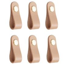 Puxadores de couro para portas – 6 puxadores de couro – Puxadores de couro para móveis com va