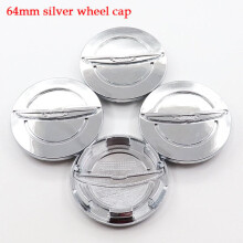 (64 zilver KLSL) 4 stuks Chrysler autologo wieldoppen
