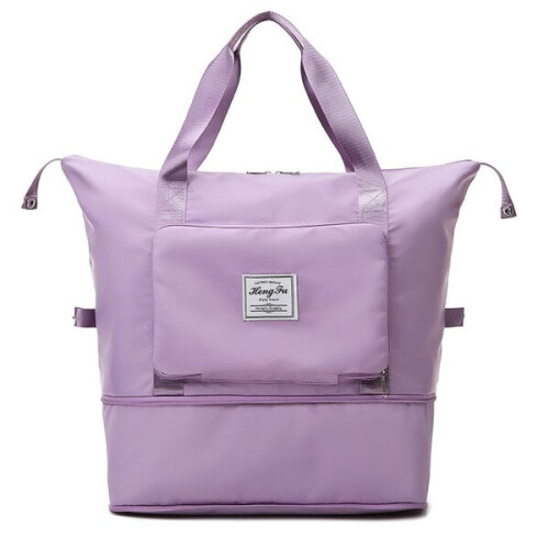 Sac de voyage pliable (violet), compartiments sec et humide