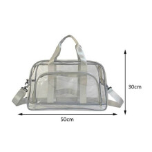 (Hellgrau) Transparente PVC-Reisetasche für Damen
