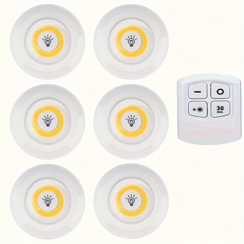 Ensemble de 6 lampes LED intelligentes avec télécommande.