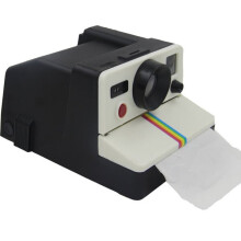 Toilettenpapierhalter im Kamera-Design mit Ablage
