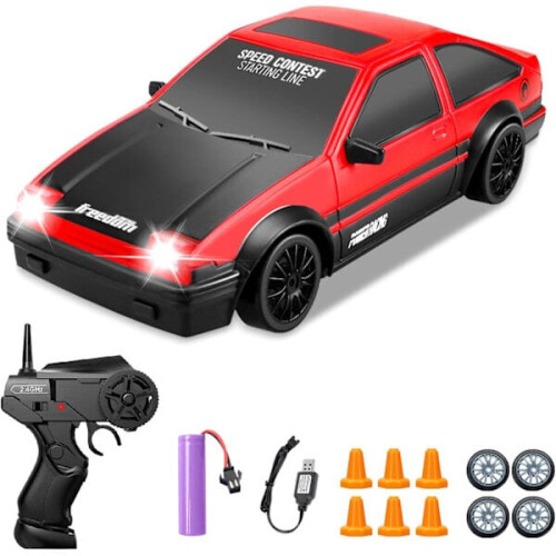 Yuan Plan Drift Car, red, radio controlled