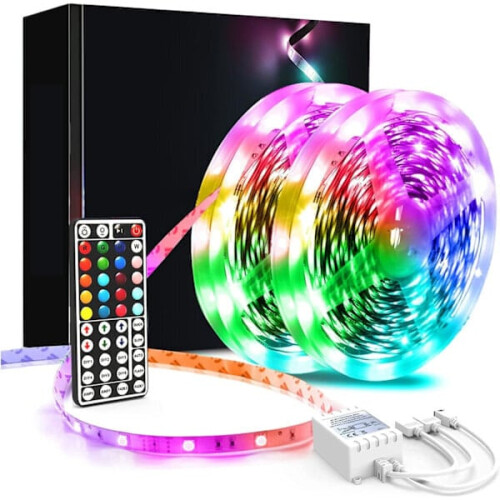 Bande LED avec télécommande, 10 m.
