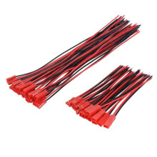 Paire de connecteurs JST 2 broches, 22 AWG, 24 broches (fiche et prise).