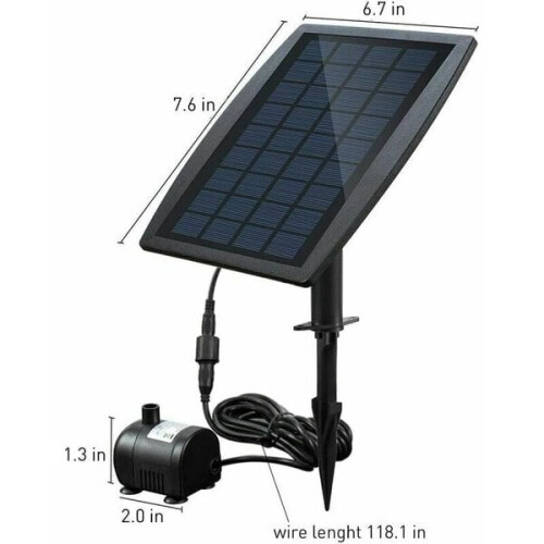 Pompa solare per laghetto senza spazzole, ideale per fontane.