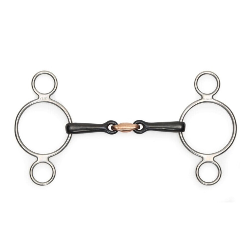 Photos - Equestrianism Shires Sweet Iron Horse 2 Ring Gag Bit(5.5in, Black)