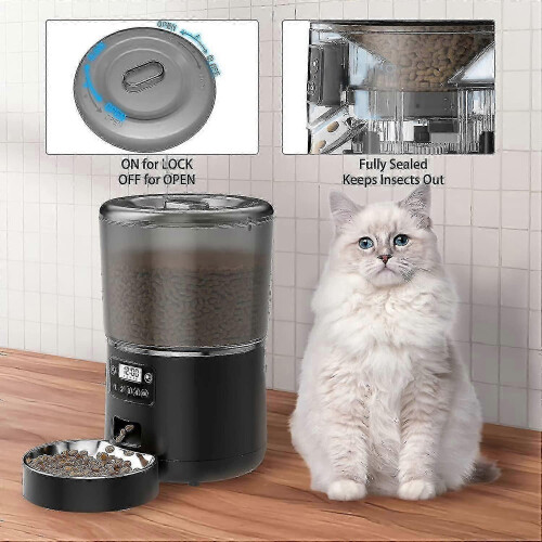 Automatic Cat Feeder - WiFi Cat Food Dispenser - Automatic Cat Feeder Connect App - Remote Feeding -