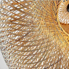 2025 Bamboo hat chandelier, Chinese style craftsmanship, suitable for tea room, dining room (E27)