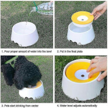Dog Drinking Water Bowl Anti-Overflow Slow Drinking Dog Water Bowl Slow Drinking Dog Bowl Large Slow