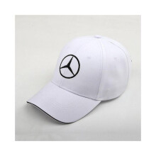 (White) Cotton Adjustable Baseball Cap Snapback Outdoor Casual Hat for Mercedes Benz Amg Logo W203 W204 W205 W210 W211 W212 W213 C63 G63