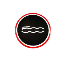 (For 500 Black Red) 4Pcs 56mm Car Emblem Wheel Center Hub Caps Stickers for Fiat Abarth 500 Tipo FR Punto Ducato Stilo Palio Bravo Pondo Viaggio